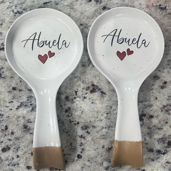 2 Ceramic Abuela Kitchen Cooking Spoons NWT - Picture 2 of 7